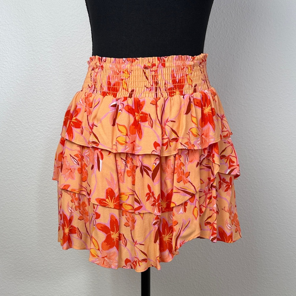 Shore Floral Tiered Skort xs